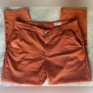 AG Caden Tailored Trouser Pants 33R • Rust Orange Stretch Chino Men’s Casual